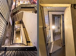 Stiegenhaus/Treppenhaus im IKEA Hotel in Älmhult, Schweden