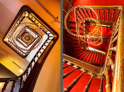 Stiegenhaus/Treppenhaus im Tassenmuseum Hendrikje in Amsterdam, Niederlande