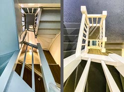 Stiegenhaus/Treppenhaus im Hotel Parkview in Amsterdam, Niederlande