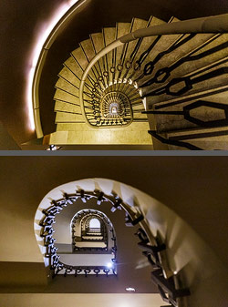 Stiegenhaus/Treppenhaus im Wilson Boutique Hotel in Barcelona, Spanien