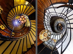 Stiegenhaus/Treppenhaus im Cotton House Hotel in Barcelona, Spanien