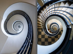 Stiegenhaus/Treppenhaus im Delta-Lloyd-Geb&auml;ude in Berlin, Deutschland