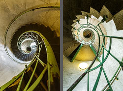 Stiegenhaus/Treppenhaus in der Siegessäule in Berlin, Deutschland