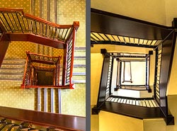 Stiegenhaus/Treppenhaus im Marriott Royal Hotel in Bristol, England