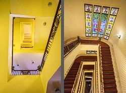 Stiegenhaus/Treppenhaus im Hotel Gellért in Budapest, Ungarn