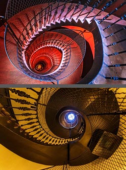 Stiegenhaus/Treppenhaus im Hotel Rum in Budapest, Ungarn