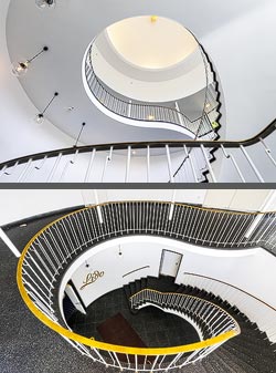 Stiegenhaus/Treppenhaus im Künstlerverein Malkasten in Düsseldorf, Deutschland