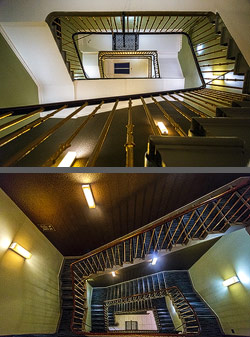 Stiegenhaus/Treppenhaus im Hotel The Place in Edinburgh, Schottland