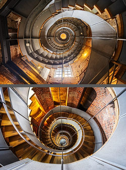 Stiegenhaus/Treppenhaus im Gebäude The Lighthouse in Glasgow, Schottland