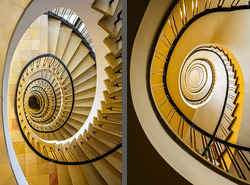 Stiegenhaus/Treppenhaus im Kontorhaus Detjen-Haus in Hamburg, Deutschland