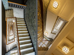 Stiegenhaus/Treppenhaus im Kontorhaus Esplanade in Hamburg, Deutschland