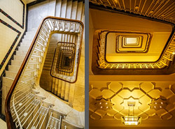 Stiegenhaus/Treppenhaus im Kontorhaus Streit's Hof in Hamburg, Deutschland