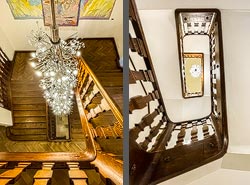 Stiegenhaus/Treppenhaus im Tiroler Landtag in Innsbruck, &Ouml;sterreich