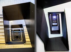 Stiegenhaus/Treppenhaus im Amt der Kärntner Landesregierung in Klagenfurt, &Ouml;sterreich