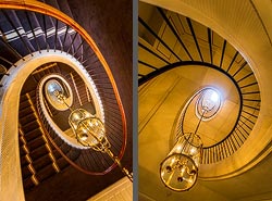 Stiegenhaus/Treppenhaus im Hotel Phoenix in Kopenhagen, D&auml;nemark