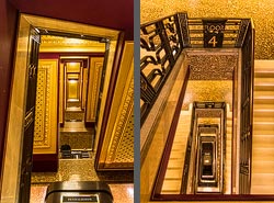 Stiegenhaus/Treppenhaus im Warenhaus Harrods in London, England