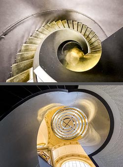 Stiegenhaus/Treppenhaus im Museum Musée de La Cour d'Or in Metz, Frankreich