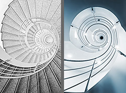 Stiegenhaus/Treppenhaus in München, Deutschland