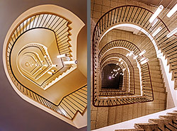 Stiegenhaus/Treppenhaus im Hotel Dolomit in München, Deutschland