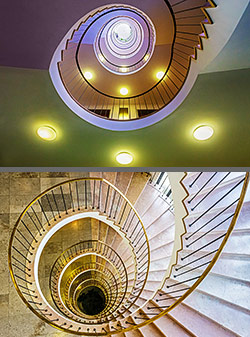 Stiegenhaus/Treppenhaus in München, Deutschland