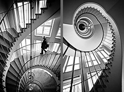 Stiegenhaus/Treppenhaus in München, Deutschland