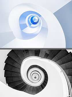 Stiegenhaus/Treppenhaus in München, Deutschland