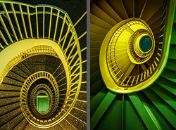 Stiegenhaus/Treppenhaus in der Akademie der Bildenden K&uuml;nste in München, Deutschland