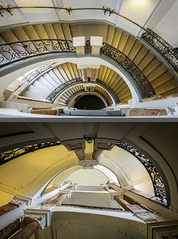 Stiegenhaus/Treppenhaus im Justizpalast in München, Deutschland