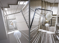 Stiegenhaus/Treppenhaus in München, Deutschland