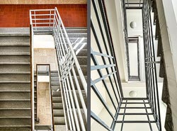 Stiegenhaus/Treppenhaus im Neuen Rathaus in Ostrava, Tschechien