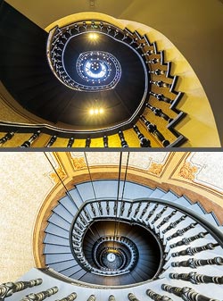 Stiegenhaus/Treppenhaus in einem Bürogebäude in Posen, Polen