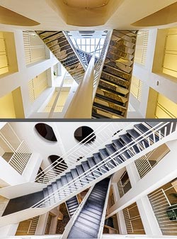 Stiegenhaus/Treppenhaus im Alten Rathaus in Salzburg, Österreich