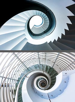 Stiegenhaus/Treppenhaus im Landtag Niederösterreich in St. Pölten, Österreich