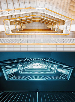 Stiegenhaus/Treppenhaus in Wien, &Ouml;sterreich