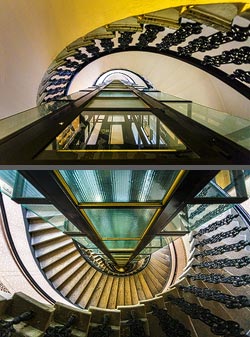 Stiegenhaus/Treppenhaus in Wien, &Ouml;sterreich