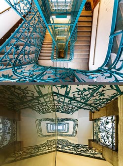 Stiegenhaus/Treppenhaus in Wien, &Ouml;sterreich