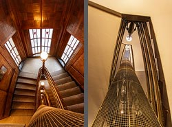 Stiegenhaus/Treppenhaus im Zacherlhaus in Wien, &Ouml;sterreich