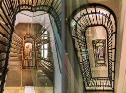 Stiegenhaus/Treppenhaus in der Hofburg in Wien, &Ouml;sterreich