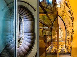 Stiegenhaus/Treppenhaus in einem Wohnhaus in Wien, &Ouml;sterreich