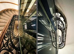 Stiegenhaus/Treppenhaus in einem Wohnhaus in Wien, &Ouml;sterreich