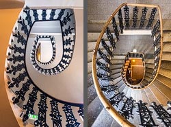 Stiegenhaus/Treppenhaus in einem Wohnhaus in Wien, &Ouml;sterreich