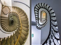 Stiegenhaus/Treppenhaus in einem Wohnhaus in Wien, &Ouml;sterreich