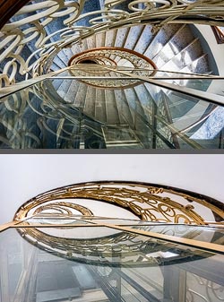 Stiegenhaus/Treppenhaus in einem Wohnhaus in Wien, &Ouml;sterreich