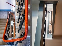 Stiegenhaus/Treppenhaus in einem Wohnhaus in Wien, &Ouml;sterreich