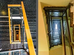 Stiegenhaus/Treppenhaus in einem Bürogebäude in Wien, &Ouml;sterreich