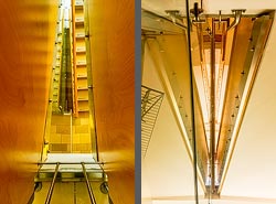 Stiegenhaus/Treppenhaus im Museum Hofmobiliendepot in Wien, &Ouml;sterreich