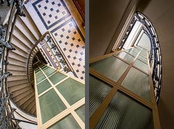 Stiegenhaus/Treppenhaus in einem Wohnhaus in Wien, &Ouml;sterreich