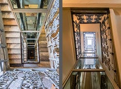 Stiegenhaus/Treppenhaus in einem Wohnhaus in Wien, &Ouml;sterreich