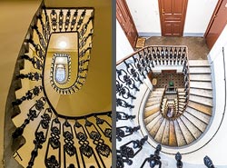 Stiegenhaus/Treppenhaus in einem Wohnhaus in Wien, &Ouml;sterreich