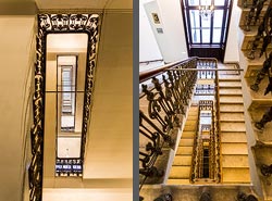 Stiegenhaus/Treppenhaus in einem Wohnhaus in Wien, &Ouml;sterreich